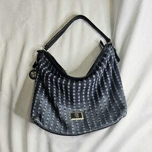 "Christian Lacroix" Chic Blue Denim Hobo Bag
